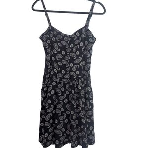 Levi's Black and White Spaghetti Strap Sundress Mini